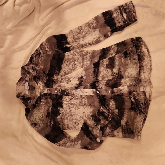 Cristina B sheer pleated front blouse - Picture 1 of 9